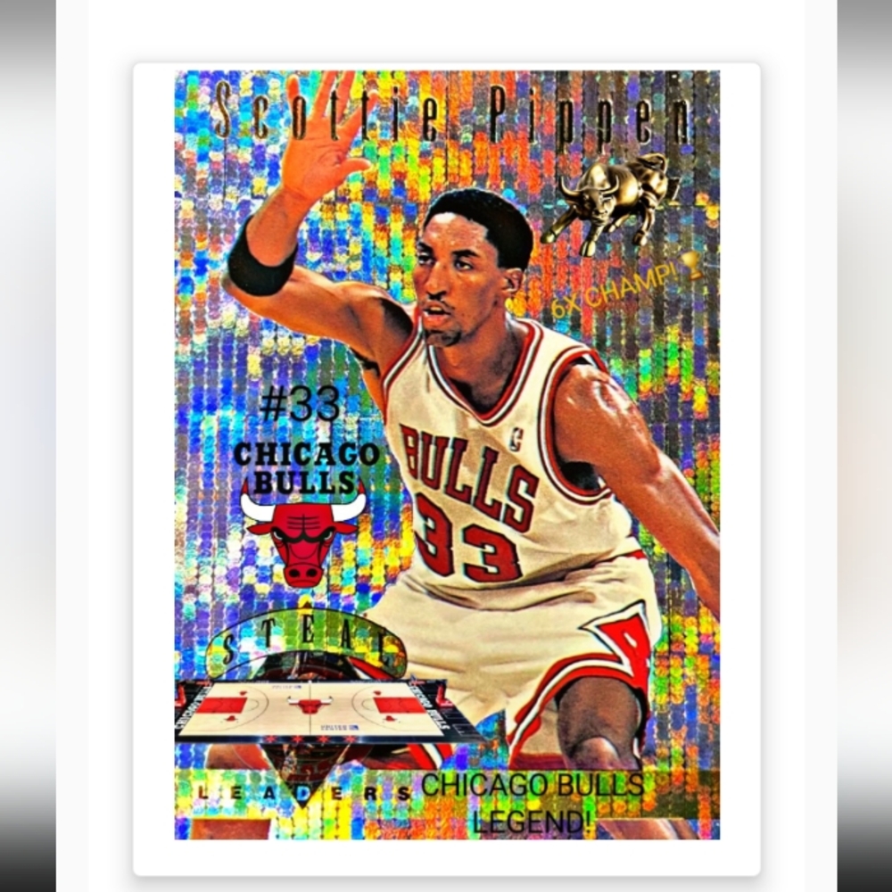 NEW!💯 SCOTTIE PIPPEN 8.5x11 GLOSSY COLOR ART CHICAGO BULLS SELF-CREATED POSTER